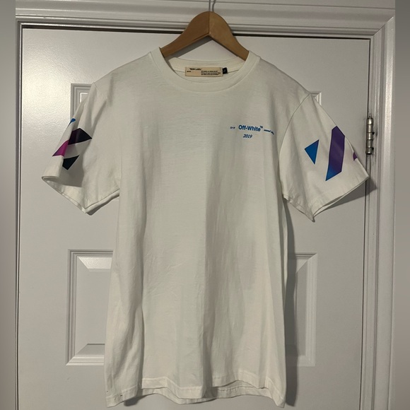 OFF WHITE T-SHIRT - WHITE 2019 COLLECTION (L - fits like a M) - Picture 1 of 7